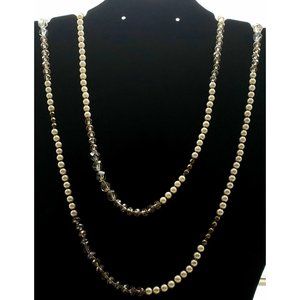 Loft Czech Faux Pearl Beaded Opera Length Necklace